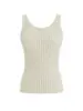 2612705-12 pines tejido denso hilo de papel japonés importado textura simple ajuste ceñido chaleco de punto top verano Nan You ropa de mujer