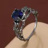 Anillo de Calavera de Cuatro Garras con Circonita de Nuevo Estilo para Mujer en Aliexpress Transfronterizo, Anillo Personalizado de Alto Nivel Moderno Retro para Dedo Índice