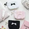 Bolsa para Monedas con Lazo de Encaje y Colgante de Perla, Multifuncional para Auriculares y Lápiz Labial, Bolsa de Almacenamiento Menstrual para Mujeres y Hombres