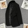 Chaqueta de Traje Negra para Mujer 2023 Primavera Nuevo Diseño Abertura Trasera Un Botón Traje Casual de Moda