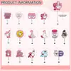 Producto popular transfronterizo: Porta credencial acrílico con brillantina divertido, Porta gafete retráctil, Porta identificación de fácil extracción, Regalo práctico
