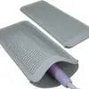 Funda de silicona aislante del calor para herramientas de peluquería bolsa de almacenamiento protectora resistente a altas temperaturas patrón de onda antideslizante stick de permanente alisador de pelo aislamiento térmico