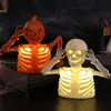 Adorno Luminoso Popular Transfronterizo de Calabaza y Calavera para Halloween, Luz de Noche, Decoración de Atmósfera para Escritorio de Casa Embrujada y Sala de Escape