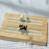 Anel Aberto de Gato Pet Fofo para Mulheres, Anel Divertido de Animal Cartoon para Dedo Indicador, Anel de Gato Preto e Branco com Design Único