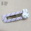 Grampo de Cabelo Fofo de Coelho de Ano Novo Tecido Xadrez Colorido de Bolinhas BB Clip Acessório de Cabelo Versátil Doce para Meninas e Mulheres