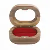 Caja de Anillo de Madera de Nogal Negro con Ventana, Caja de Joyería de Madera Maciza con Ventana Transparente, Caja para Anillo de Compromiso de Diamante, Caja de Almacenamiento para Pendientes