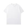 Camiseta de Manga Corta Pesada Estilo Americano para Hombre, Algodón Puro, Cuello Redondo, Corte Holgado, Casual de Verano, Estilo Sencillo, Color Sólido Manga Media