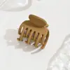 4cm Dientes de Doble Fila Cepillado Medio Crema Café Pasador Accesorios para el Cabello Estilo Coreano Europeo y Americano Popular Transfronterizo Medio Cepillado Pinza de Tiburón Accesorios para el Cabello