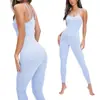 Roupa de Yoga Cross-Border de Comércio Exterior Europeu e Americano com Sensação Nua e Costas Bonitas, Macacão Esportivo de Yoga para Mulheres, Fitness com Bojos, Alta Elasticidade e Conforto