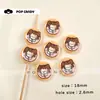 Dona Acrílica Pieza Redonda Grande Accesorios Impresos DIY Materiales para Abalorios Hechos a Mano Cadena para Teléfono Colgantes para Bolsos Cuentas Sueltas