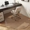 Tapete de cadeira giratória de sisal arqueado, estilo vintage, antiderrapante, resistente ao desgaste, protetor de piso para cadeira de escritório, tapete para chão de quarto
