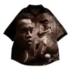 Camiseta de Fútbol Polo Manga Corta Bloque de Color Retro Cuello en V, Camisa Deportiva de Fútbol Holgada Oversize Vintage Estilo Americano