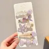 Pinzas de Colores Ovaladas para el Cabello de Niñas, Pinzas BB para Flequillo y Cabello Fino, Pinzas para el Pelo de Bebé Lindas de Cuadros de Gota de Agua