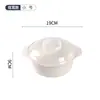Bowl Redondo para Cocinar al Vapor en Microondas Longstar de Doble Asa, Fiambrera Grande de Plástico para Uso Doméstico, Utensilio para Microondas