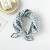 Bufanda de Algodón Estilo Coreano para Mujer Primavera y Verano Nueva Viento Dulce Protección Solar Pañuelo para la Cabeza Algodón Lino Estampado Bufanda Cuadrada Pequeña