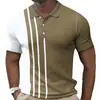 Estação Independente UE Transfronteiriça masculina novo POLO3D impressão digital casual de negócios manga curta gola lapela POLO