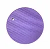 Tapete de Isolamento de Silicone, Jogo Americano de Silicone, Descanso de Copo de Silicone, Cor Pura Silicone Resistente a Altas Temperaturas Espessurado Redondo Favo de Mel