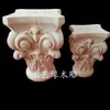 Tallado en Madera Dongyang Cabeza de Columna Tallada en Madera Maciza, Cabeza de Columna Romana Estilo Europeo, Marco Grueso para Puerta de Pasillo, Soporte de Viga, Pata Decorativa, Base de Columna