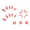 Uñas Postizas Virales de Moda 24 Piezas Estilo Francés Nuevas Uñas Postizas Degradadas