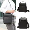 Mochila Popular Masculina Transfronteiriça, Bolsa de Couro de Alta Qualidade Leve para Negócios com Grande Capacidade e Múltiplos Bolsos, Bolsa de Ombro Masculina que Pode Ser Carregada na Mão