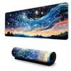 Mouse Pad Estilo Abstrato de Van Gogh Tamanho Grande para Mesa de Escritório Teclado Tinta Quadrinhos Céu Estrelado Desenho Animado Criativo para Mesa
