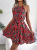 Estilo Ins Foto Real Vestido Casual Floral con Volantes Primavera y Verano Vestido de Vacaciones Estación Independiente Ropa de Mujer Transfronteriza