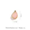 Pingente Casual de Aço Inoxidável Exclusivo Feito à Mão DIY Joias Acessórios de Colar Feminino Pingente de Pedra Natural em Formato de Feijão Acessórios