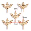 DIY Aleación de Goteo de Aceite Estilo Gótico Retro Colgante de Corazón con Alas Cruz Colgante para Pulsera Llavero W644