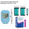Medidor de Glucosa en Sangre Unidad Principal + Pluma de Prueba + 50 Tiras Reactivas para Glucosa en Sangre + 50 Lancetas para Uso Portátil en Casa