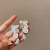 Pendientes de Perla de Circonita de Moda de Aguja Plateada Pendientes de Botón Retro de Lujo Ligero de Nicho Francés Pendientes Nuevos 2026