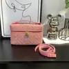 Bolsa para Fiambrera Tejida a Mano con Escarcha de Otoño Bolso de Mano de Moda de Gama Alta Bolso Cruzado para Fiambrera Bolso de Hombro Único para Mujer