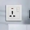 Tipo 86 Modelo de Exportación Panel de Enchufe de Pared con Interruptor de Marco de Acero de una Sola Pandilla de 1 Vía y Control Único Fabricante Tipo Empotrado en Pared