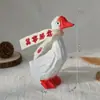 Enfeites de Resina de Ganso Grande, Patinhos Criativos de Desenho Animado, Decorações Personalizadas para Mesa, Presentes de Aniversário, Artesanato Atacado