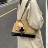 Bolso bandolera de un solo hombro, casual y elegante, gran capacidad, diseño retro, nuevo bolso para mujer con estampado de diamantes, bolso de cadena 2026 con colores contrastantes