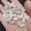 Contas soltas de jade hexagonal verde Tianshan, contas cilíndricas de jade branco com padrão verde, contas cilíndricas retas e tubulares, acessórios para joias DIY
