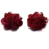 Organza de gasa borde quemado camelia accesorio de cuerda para el cabello DIY hecho a mano accesorios para ropa zapatos y sombreros bolsa