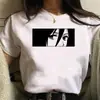 Camiseta Branca Manga Curta Estampada Anime Attack on Titan Feminina Comércio Exterior Cross-border Wish/ebay Amazon