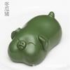 Arcilla Púrpura Roja Zisha Yixing Mascota de Té Melón de Invierno Cerdo Zodíaco Figurilla Escultura Adorno Juego de Té Artesanía