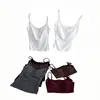 Camisola de canalé cepillado para cuatro estaciones con botones y almohadillas en el pecho para mujer, suave y agradable para la piel, diseño de espalda adelgazante y bonito, se puede usar como capa exterior