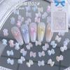 Nuevo diseño de joyería para uñas con lazo de hielo, estilo hada, degradado, lazo de cinta, estrella, resina, decoración para uñas