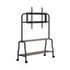 Suporte Móvel para TV Universal para Sala de Estar Quarto Sala de Conferências Aço Inoxidável Simples Montagem de Chão para 43-75 Polegadas