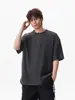 Camiseta Vintage Estilo Old Money com Botões e Gola Redonda para Homens e Mulheres, Top Texturizado Tendência de Verão com Manga Curta, Solto Casual Meia Manga