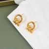 Seleccionados Rigurosamente Aguja de Plata 925 Pendientes de Botón Ligeros de Lujo Gama Alta Mismo Estilo que Bloggers Pendientes Vintage Color Oro 18k Artesanía de Conservación Moda