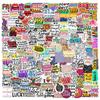 200 piezas de pegatinas de graffiti de frases cortas inspiradoras en inglés no repetidas para equipaje, laptop, teléfono móvil, pegatinas impermeables