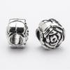 Plata antigua DIY joyería Sol mariposa búho trébol Tortuga del tiempo Ajedrez volador Cuentas con agujero grande Accesorios para pulsera