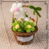 Mini Cestas de Flores Tejidas, Margaritas Pequeñas, Flores Tejidas, Recuerdos para el Día de la Madre y Graduación, Regalos Decorativos, Venta al por Mayor Transfronteriza