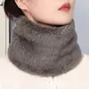 Bufanda de Cuello Gruesa de Color Sólido Versátil para Otoño e Invierno, Bufanda de Cuello de Felpa Cálida a Prueba de Viento para Exteriores, Unisex, Stock Listo, Venta al por Mayor