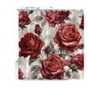 Cortina de chuveiro de flor para banheiro, flor retrô casa de fazenda flor planta borboleta animal boêmia, gancho de cortina de chuveiro para banheira