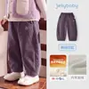 Pantalones Gruesos de Otoño Estilo Nuevo de Invierno Cálidos Jellybaby para Bebés y Niños con Forro de Felpa