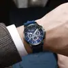 1 peça-Relógio de Pulso Masculino da Moda Luxuoso Original Relógio de Homem Pulseira de Silicone Esportivo Quartzo Relógio Masculino Presente